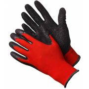 Перчатки нейлоновые с двойным латексным обливом (красный/черный) 1 пар.