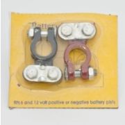 Клемма АКБ «КНР» Большая, к-т2шт., Черн/красн, Зажим латун. сплав