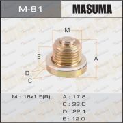 Болт маслосливной с магнитом «Masuma» Renault 16x1,5mm